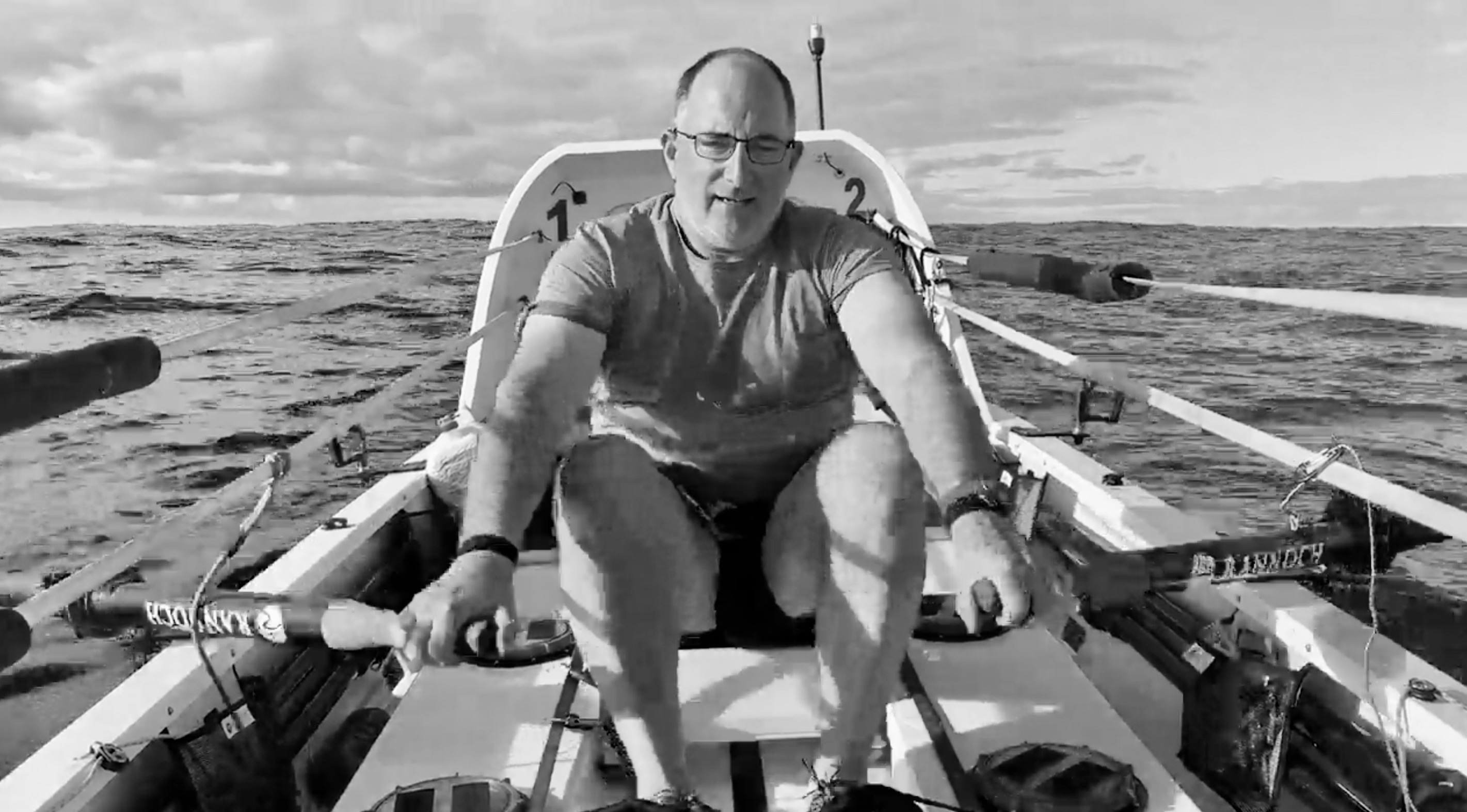 Competing in the Talisker Whisky Atlantic Challenge, mid-ocean